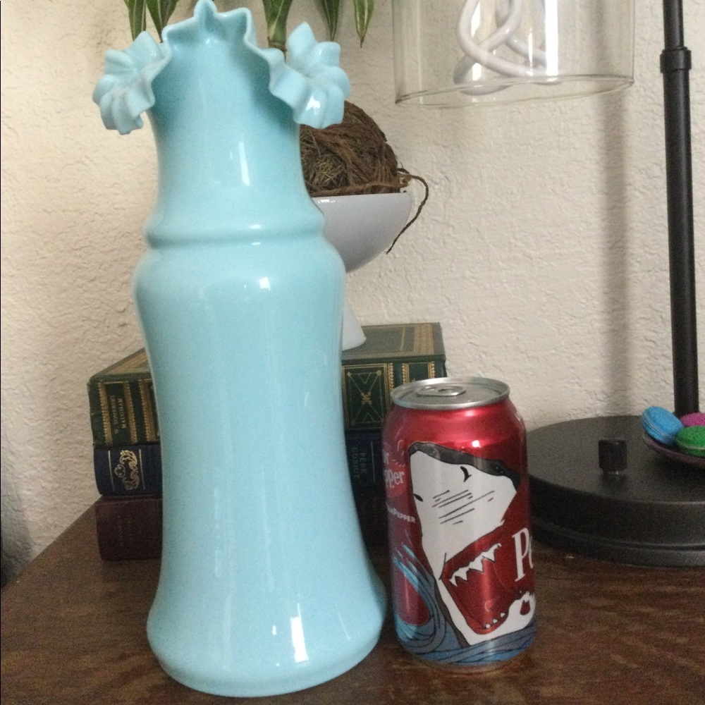 Large Antique Blue Bristol Vase